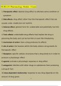 NURS 251 Pharmacology Module 1 Exam Complete Latest Update 2023