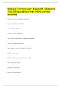Medical Terminology Exam #1 (Chapters 1-5)| 278 questions with 100% correct answers