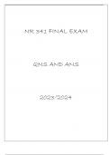 NR 341 FINAL EXAM QNS AND ANS 20232024NR 341 FINAL EXAM QNS AND ANS 20232024