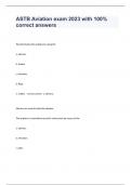 ASTB Aviation exam 2023 with 100&percnt; correct answers