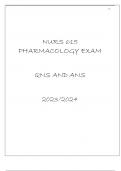 NURS 615 PHARMACOLOGY EXAM QNS NURS 615 PHARMACOLOGY EXAM QNS AND ANS 20232024AND ANS 20232024