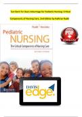 TEST BANK For Davis Advantage for Pediatric Nursing The Critical Components of Nursing Care 2nd Edition Rudd| Verified Chapter's 1 - 22 | Complete