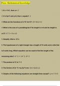 PICAT/ASVAB Mathematical Knowledge Latest 2023/2024[100% correct answers & explanations]