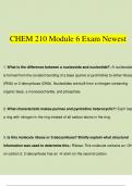 CHEM 210 Module 6 Exam Newest Questions and Answers (2023/2024) (Verified by Expert)