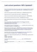 Lash school questions 100&percnt; Updated&excl;&excl;