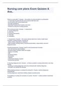 Nursing care plans Exam Quizzes & Ans&period;&period;