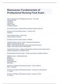 Rasmussen Fundamentals of Professional Nursing Final Exam