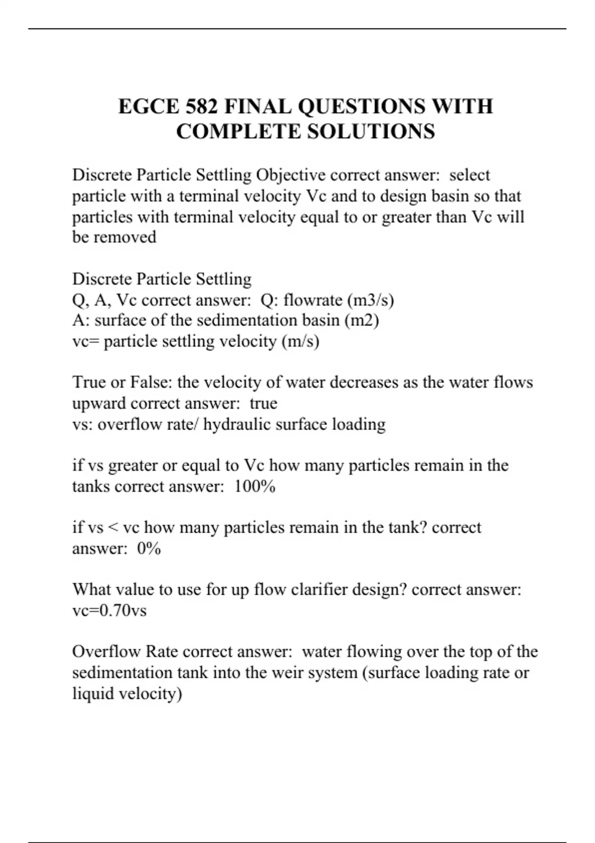 582 Sample Questions EGCE 582 FINAL QUESTIONS WITH COMPLETE SOLUTIONS - EGCE 582 - Stuvia US