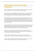 AP Computer Science Principles Vocabulary Exam &vert; 182 Questions And Answers&excl;&excl;