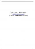 SOAL POST TEST-ATLS POST TEST ATLS, Correct and Verified ANSWERS (SOAL POST TEST).