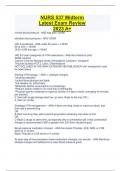 NURS 537 Midterm Latest Exam Review  2023 A&plus;