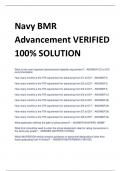 Navy BMR  Advancement VERIFIED 100&percnt; SOLUTION