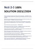 Ncti 2-3 100%  SOLUTION 2023//2024