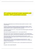 ATI nutrition proctored review questions and answers 100% guaranteed success.