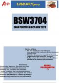 BSW3704 Exam Portfolio October November 2023