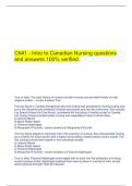 Ch#1 - Intro to Canadian Nursing questions and answers 100% verified.