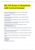 NU 216 Exam 4 Questions with Correct Answer