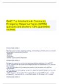   IS-0317.a: Introduction to Community Emergency Response Teams (CERTs) questions and answers 100% guaranteed success.