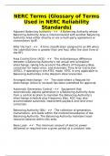 NERC Terms (Glossary of Terms Used in NERC Reliability Standards)