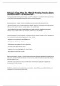 NSG 527- Final  Mod 8 &plus; 9 Family Nursing Practice Exam Questions With Correct Answers 