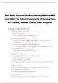 Test Bank Maternal Newborn Nursing  The Critical Components of Nursing Care 10th Edition Roberta Durham Linda Chapman All Chapters Covered