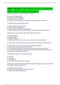 DMV Written Test 2022 Exam Questions with 100&percnt; Correct Answers 