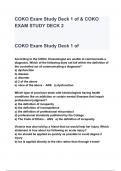 COKO Exam Study Deck 1 of & COKO EXAM STUDY DECK 2 QUESTIONS & ANSWERS ( 2023 A+ GRADED 100% VERIFIED)