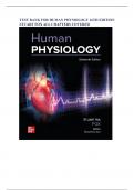 TEST BANK FOR HUMAN PHYSIOLOGY 16TH EDITION STUART FOX ALL CHAPTERS COVERED GRADED A+ 