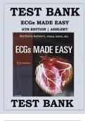 TEST BANK FOR ECGS MADE EASY 6TH EDITION BY BARBARA AEHLERT ALL CHAPTERS COVERED