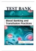 TEST BANK FOR BASIC & APPLIED CONCEPTS OF BLOOD BANKING AND TRANSFUSION PRACTICES 5TH &period;EDITION ALL CHAPTERS COVERED 