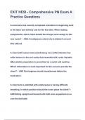 EXIT HESI - Comprehensive PN Exam A Practice Questions & Answers 2023&lpar;A&plus;GRADED 100&percnt;VERIFIED&rpar;