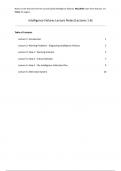 Intelligence Failures Lecture Notes (Lectures 1-6) - GRADE 8,0