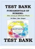 TEST BANK FUNDAMENTALS OF NURSING: ACTIVE LEARNING FOR COLLABORATIVE PRACTICE 3RD, 3E EDITION, BARBARA L YOOST Fundamentals of Nursing 3rd/3e Edition, Yoost Current Edition Test Bank 