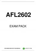 AFL2602 EXAM PACK 2023