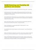 NASM Stretching and Flexibility &vert;240 questions and answers