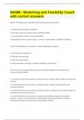 NASM - Stretching and Flexibility Coach with correct answers&period;
