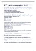 DVT mylab nclex questions 16 Question and  answers  100% correct 2023