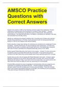 AMSCO Practice Questions with Correct Answers  