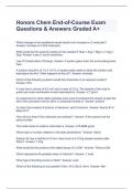 Honors Chem End-of-Course Exam Questions & Answers Graded A+