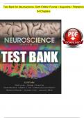 Neuroscience 6th Edition TEST BANK by Purves • Augustine • Fitzpatrick • | Verified Chapter's 1 - 34 | Complete
