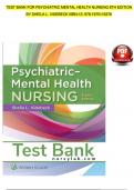 TEST BANK For Psychiatric Mental Health Nursing, 8th Edition by Sheila L. Videbeck | Verified Chapter's 1 - 24 | Complete