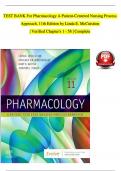 TEST BANK For Pharmacology A Patient-Centered Nursing Process Approach&comma; 11th Edition by Linda E&period; McCuistion &vert; Verified Chapter's 1 - 58 &vert; Complete