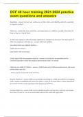 DCF 40 hour training 2021-2024 practice exam questions and answers&period;