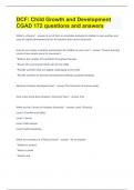 DCF Child Growth and Development CGAD &vert;172 questions and answers&period;