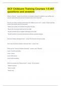 DCF Childcare Training Courses 1-5 &vert;407 questions and answers&period;