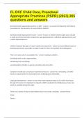 FL DCF Child Care&comma; Preschool Appropriate Practices &lpar;PSPR&rpar; &lpar;2023&rpar; &vert;265 questions and answers