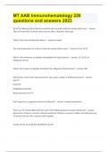 MT AAB Immunohematology&vert; 220 questions and answers 2023