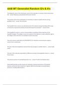 AAB MT Generalist Random Q's & A&rsquo;s