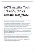 NCTI Installer Tech 100&percnt; SOLUTIONS  REVISED 2023&sol;&sol;2024