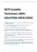 NCTI Installer  Technician 100&percnt;  SOLUTION 2023&sol;&sol;2024